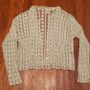 Oliviere finest net top, gorgeous pearl buttons